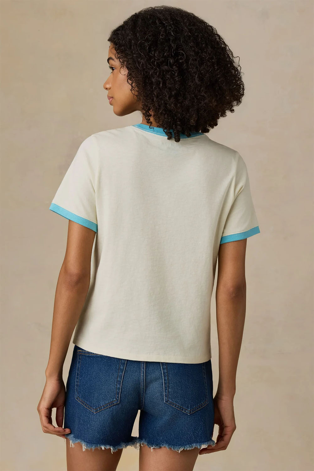 faherty sunwashed essential tee lemon sorbet back