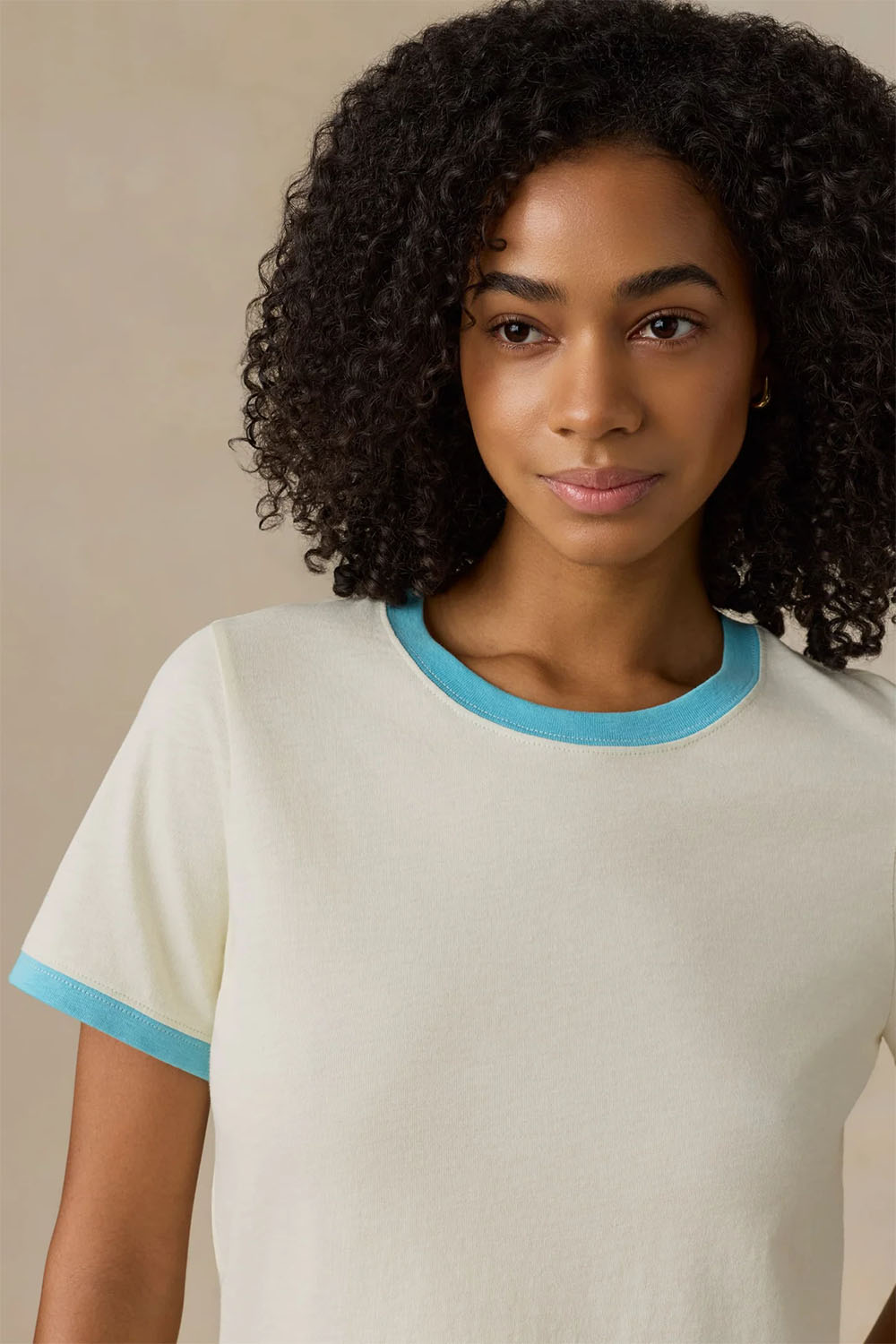 faherty sunwashed essential tee lemon sorbet detail
