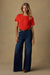 faherty sunwashed essential tee poppy red