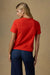 faherty sunwashed essential tee poppy red back