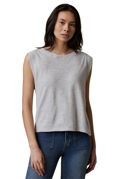 faherty sunwashed slub muscle tank lt grey heather