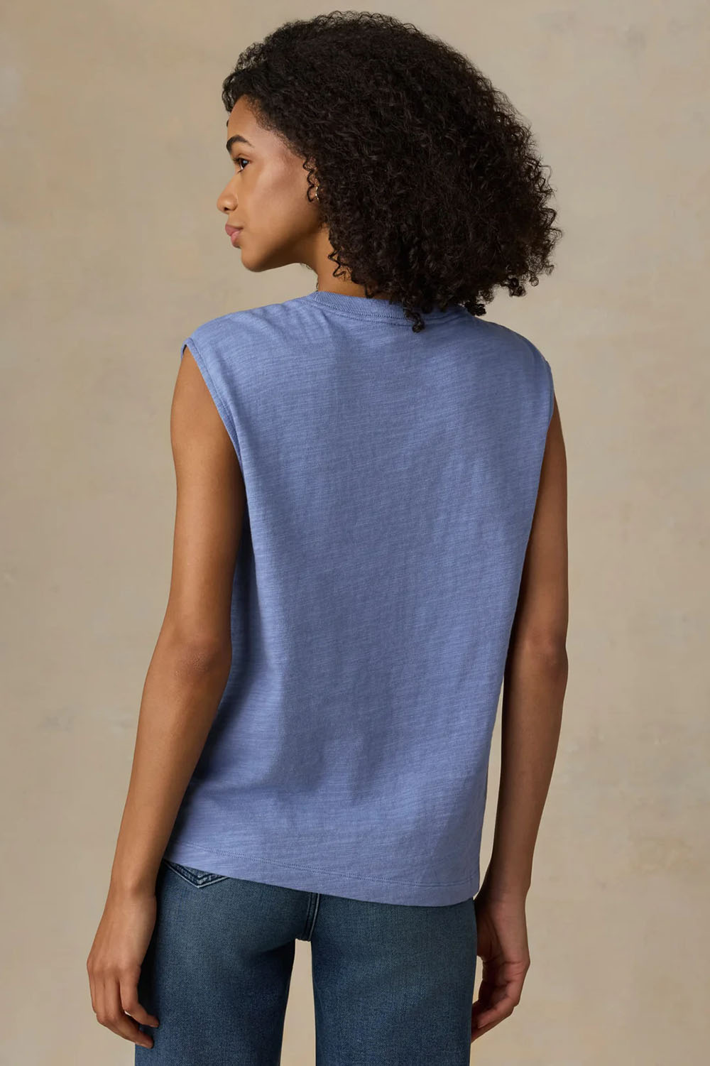 faherty sunwashed slub muscle tank ocean dusk back