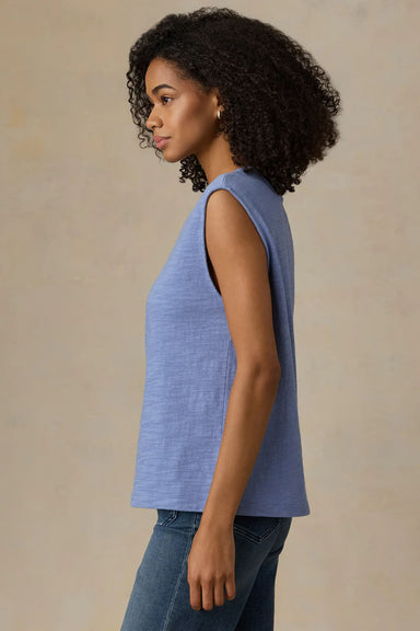 faherty sunwashed slub muscle tank ocean dusk side