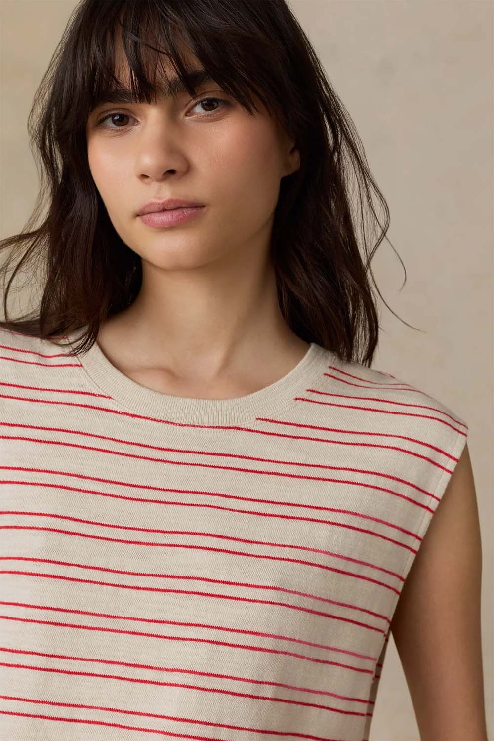 faherty sunwashed slub muscle tank summer sand stripe detail