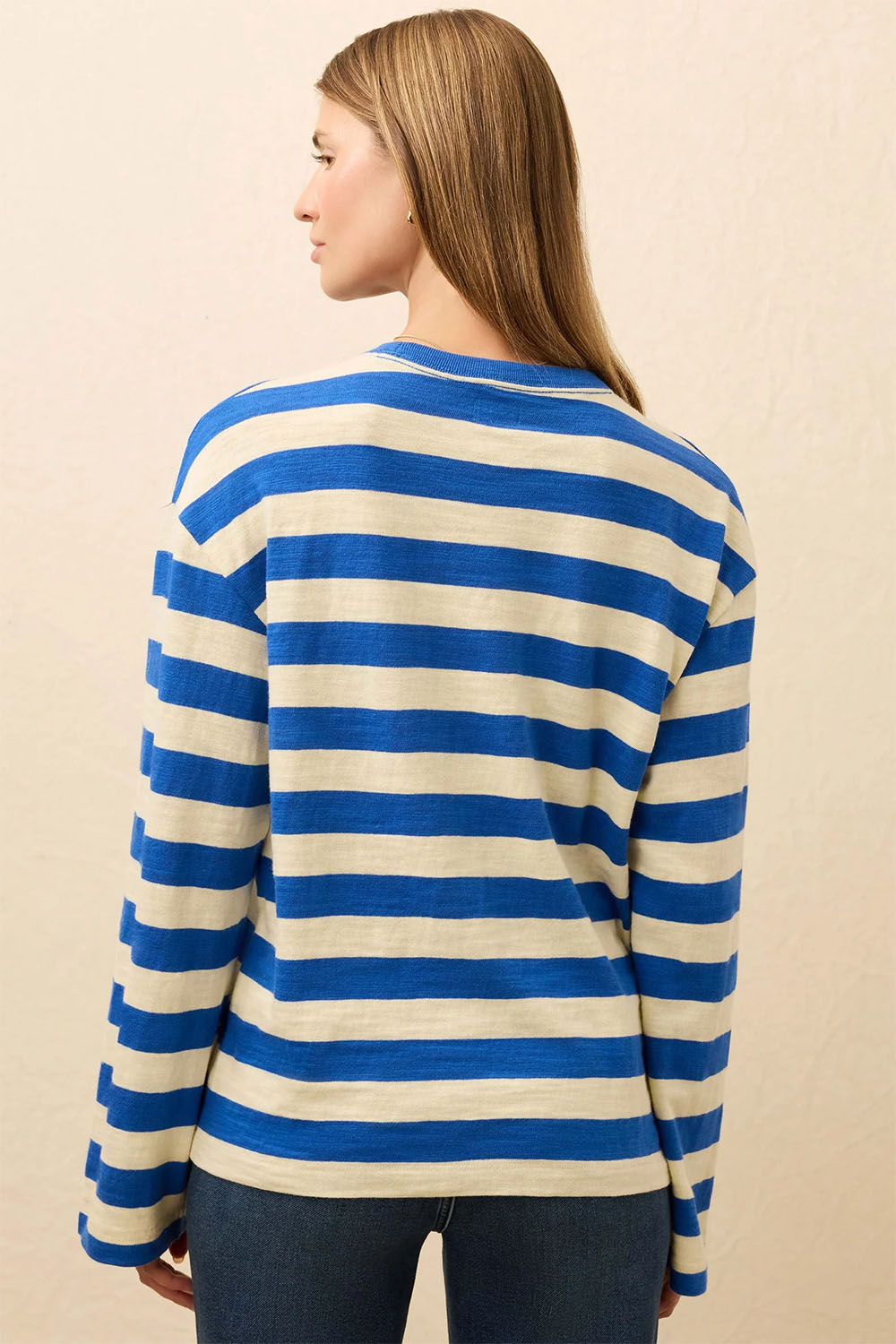 faherty sunwashed slub retro ls sea stripe back
