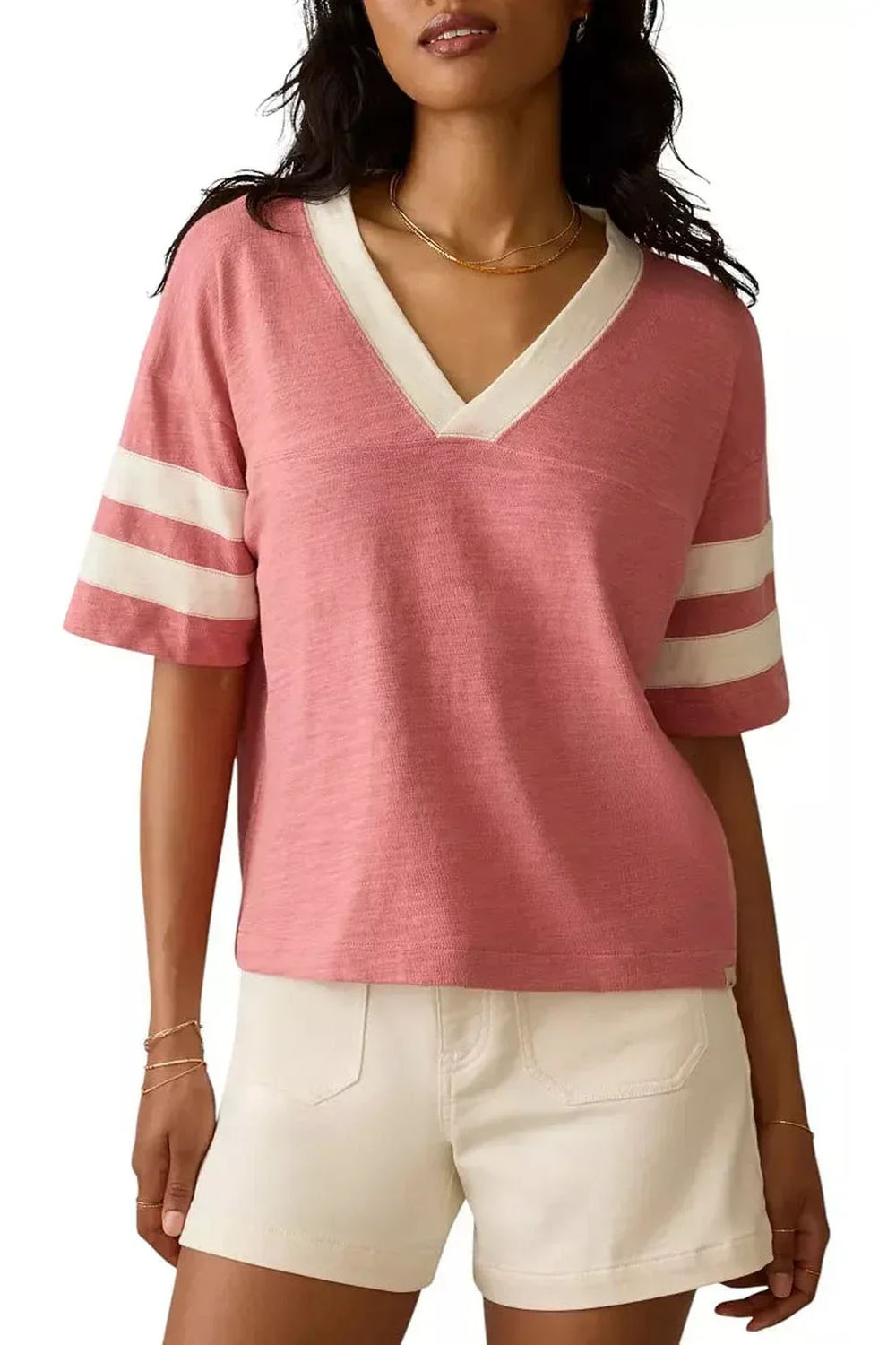 faherty sunwashed slub varsity tee faded flag front