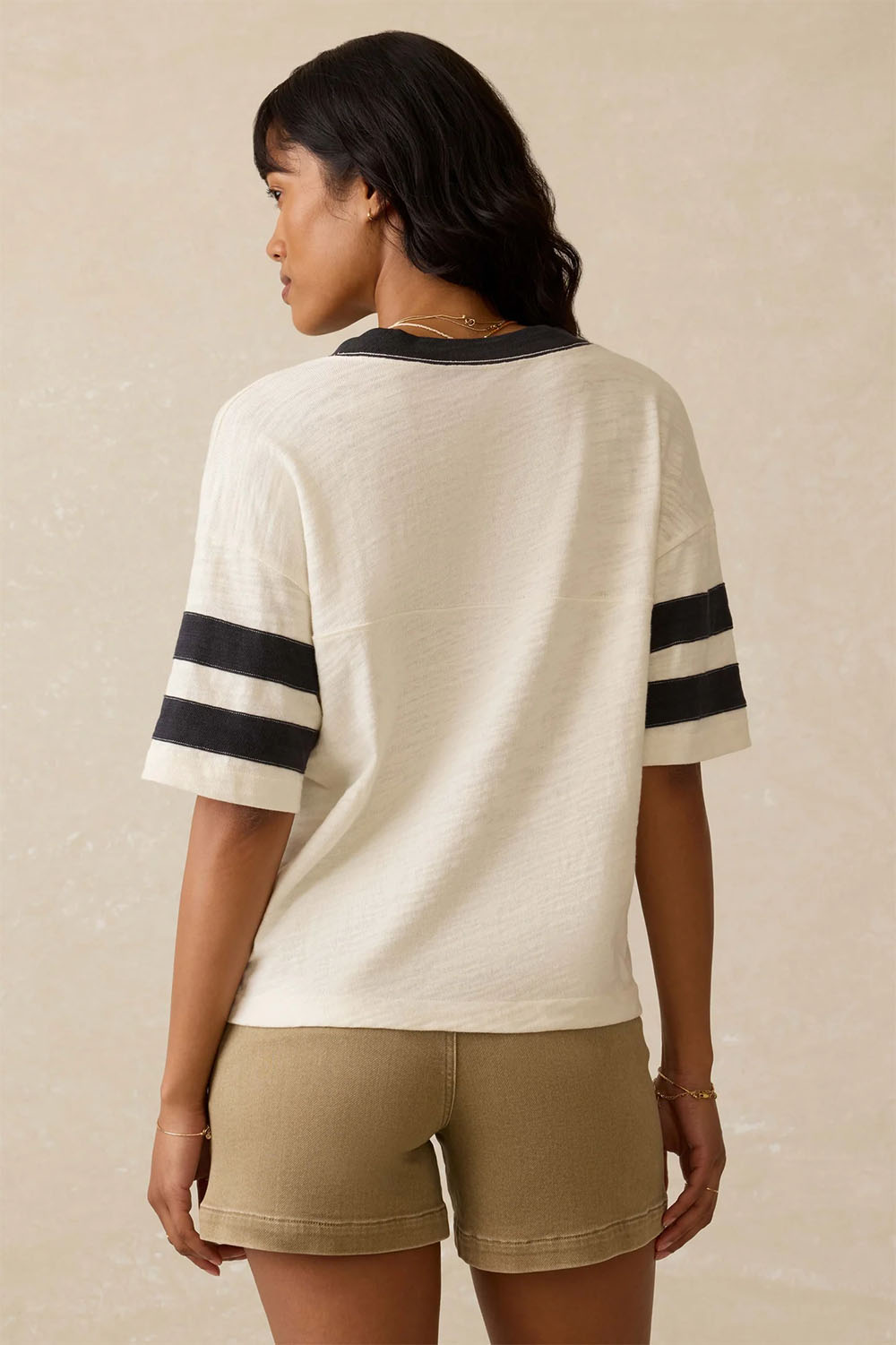 faherty sunwashed slub varsity tee phantom back