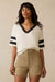 faherty sunwashed slub varsity tee phantom front