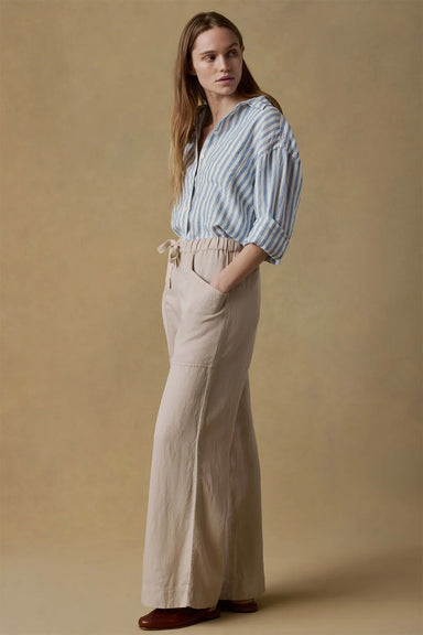 faherty topanga drape pant wheaten side