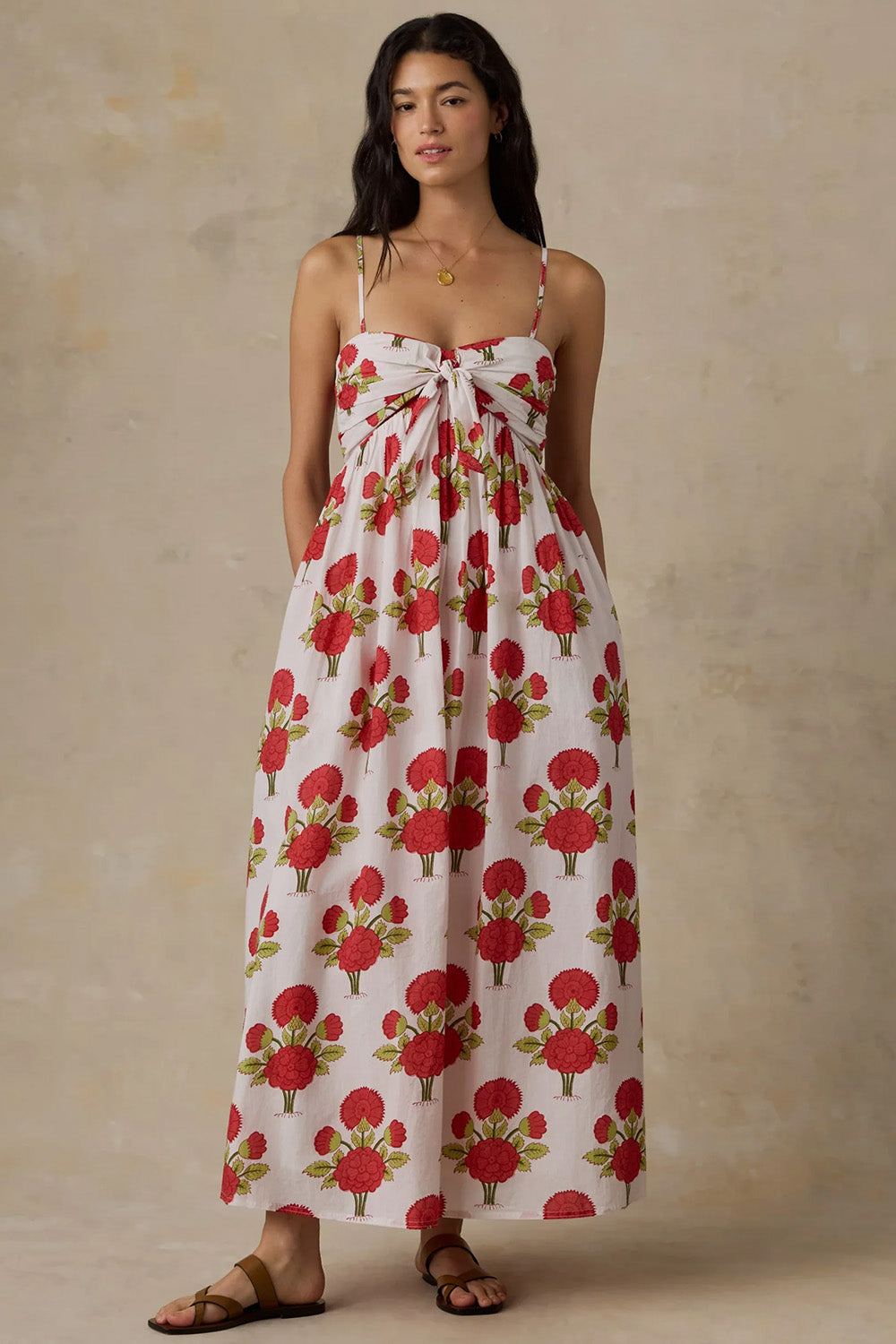 faherty voile alexi dress bloom poem front