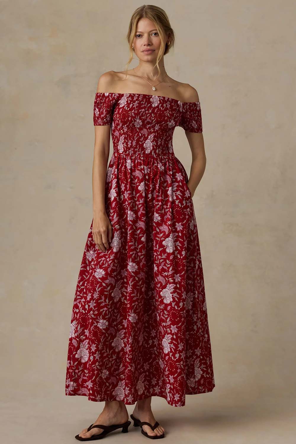 faherty voile sundance dress garden whispers front