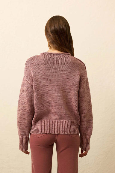 fahety sunwashed roll neck sweater nostalgia rose back