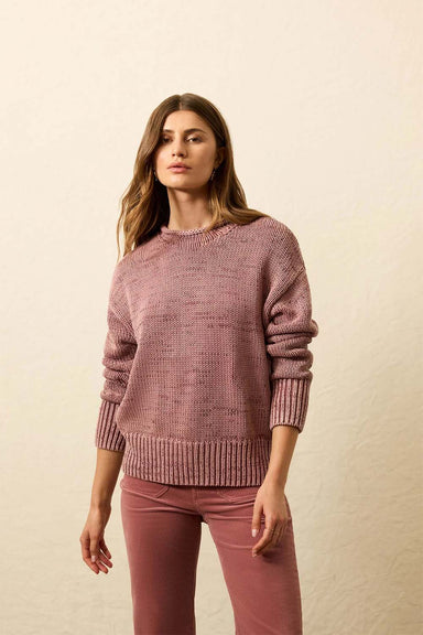 fahety sunwashed roll neck sweater nostalgia rose front