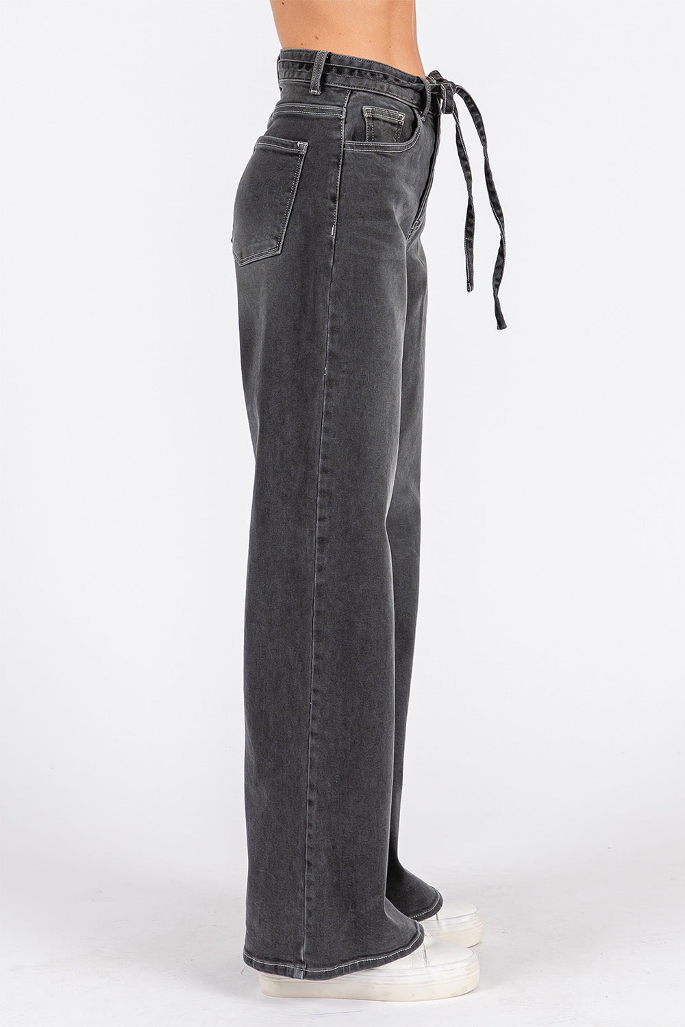 Letter to Juliet - High Rise Slouchy Jean - Shadow - Side