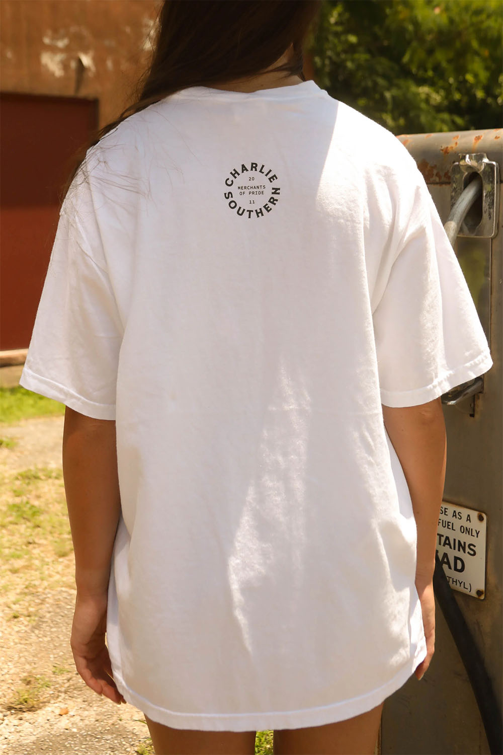 Charlie Southern - Cowboy Country Tee - White - Back