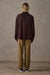 McTavish - Boxy Long Sleeve Shirt - Brown - Back