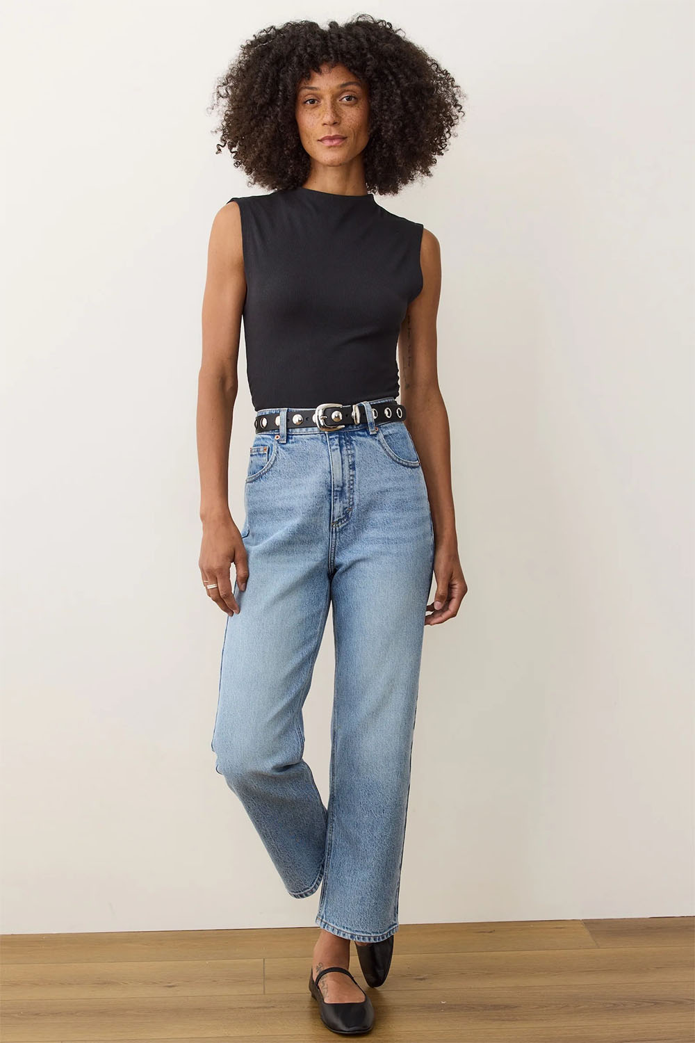 Marine Layer - Sun-In Lexi Mockneck - Washed Black