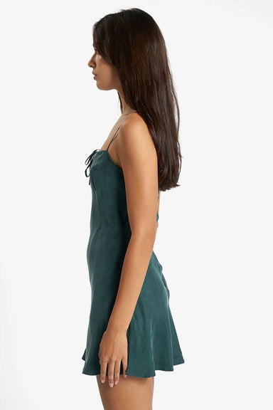 Thrills - Fairmont Mini Slip Dress - Juniper Green - Side