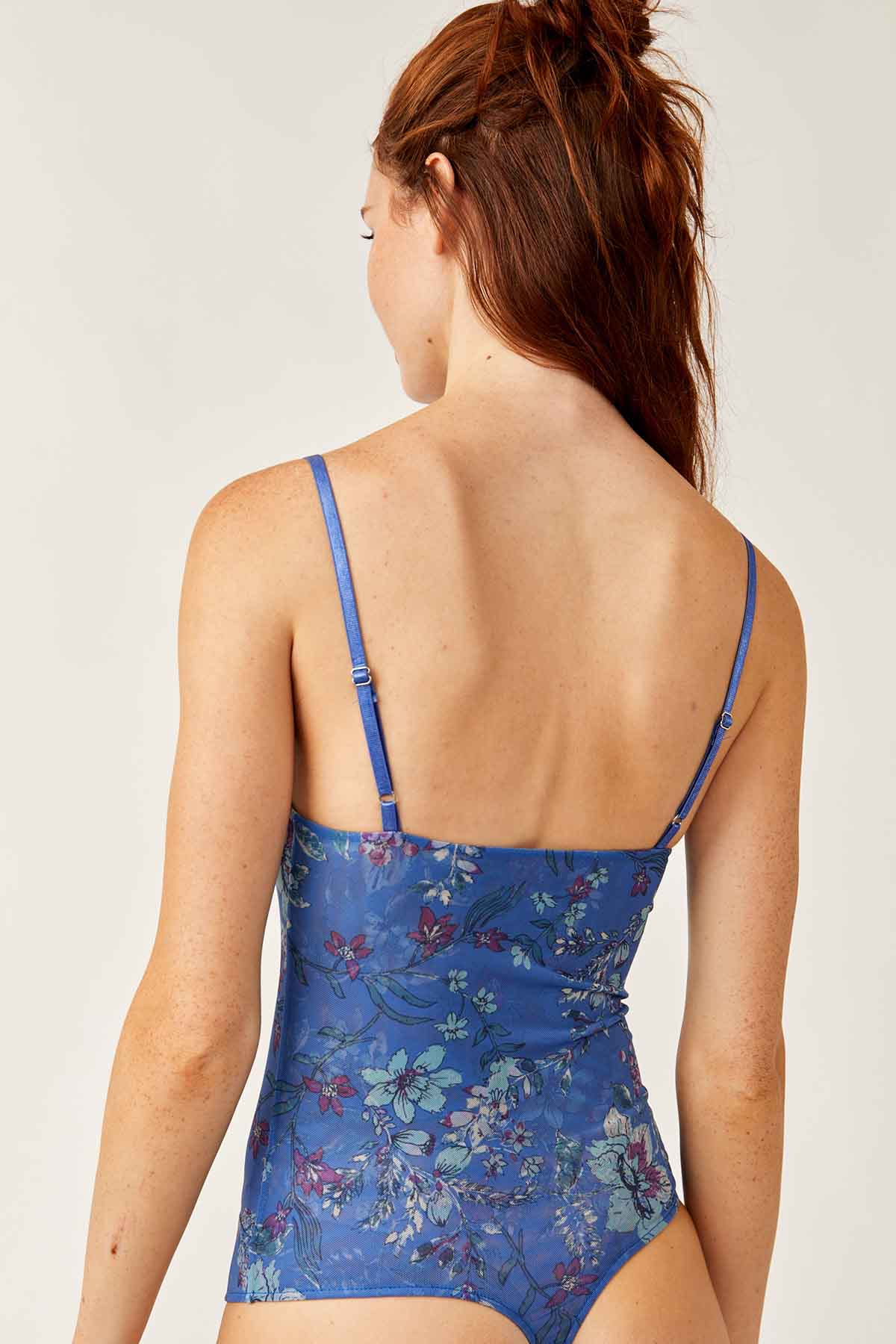 Free People - Printed Night Rhythm Bodysuit - Floral Combo - Back