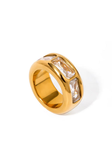 Pearl of the West - Ice Block Ring - White