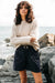 Finisterre Barents Jumper in Oatmeal — Full-body view