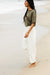 Finisterre Croft Barrel Trouser in Ecru — Front view