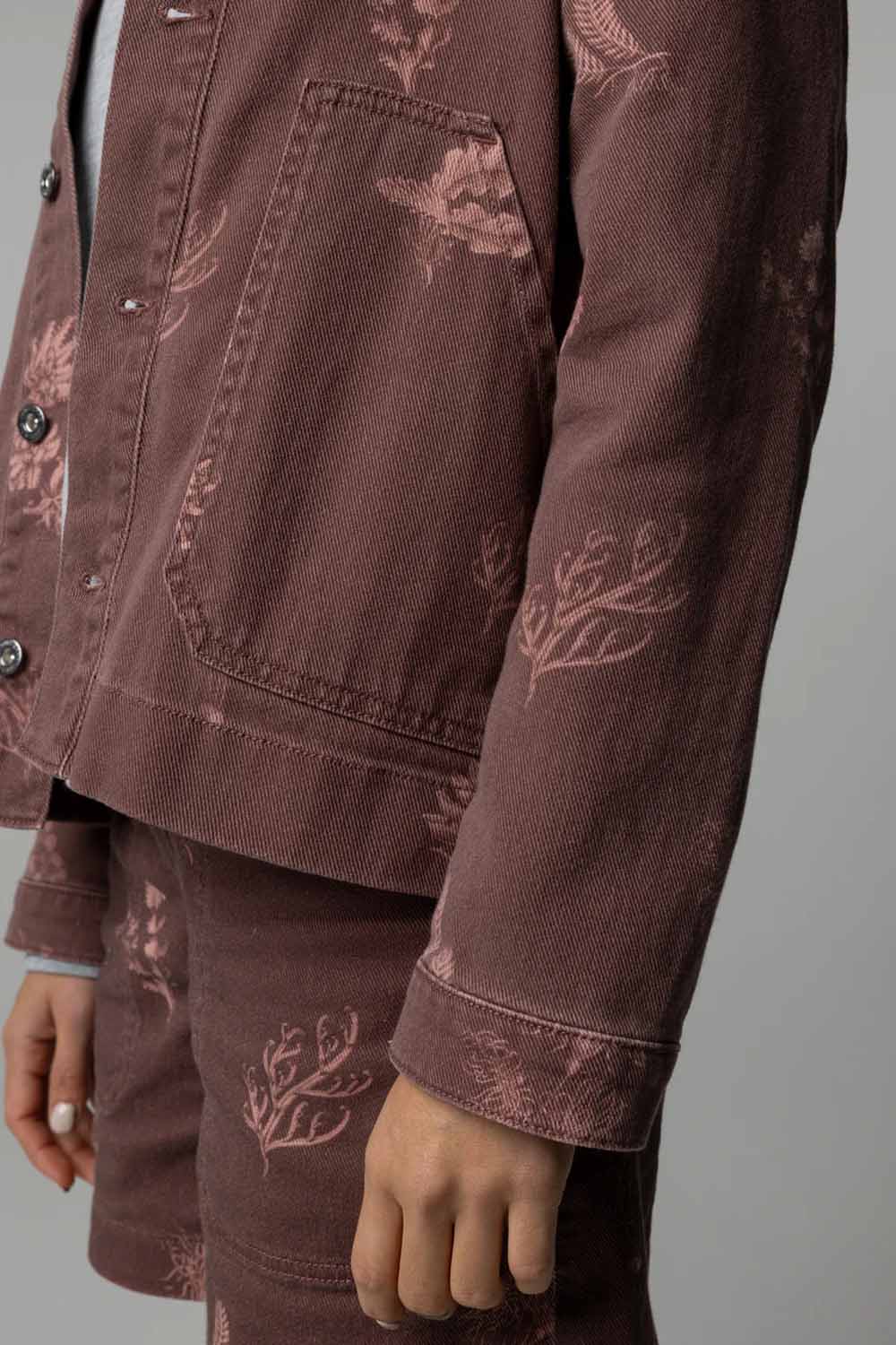 finisterre yarrel printed jacket floral marine detail
