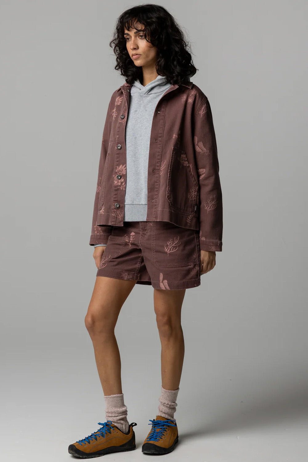 finisterre yarrel printed jacket floral marine front