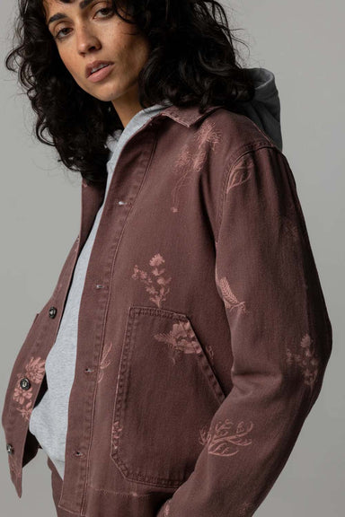 finisterre yarrel printed jacket floral marine side