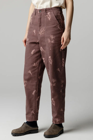 finisterre yarrel printed trouser floral marine front