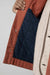 finisterre yarrel quilted chore jacket red oxide inside