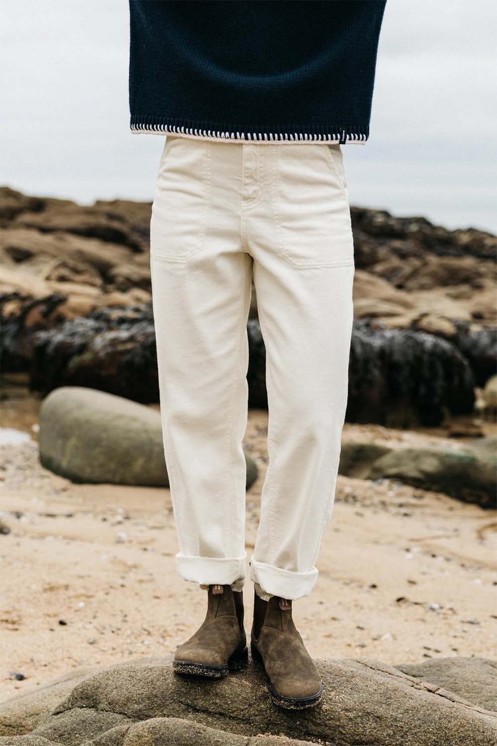 finisterre yarrel trouser ecru front