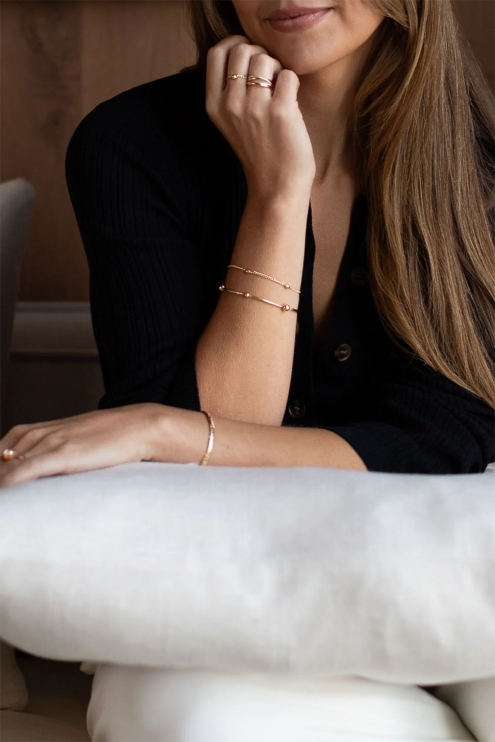 Able - Nora Curb Chain Bracelet - Gold - Model