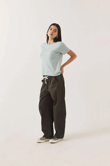 Brixton - Utility Everyday Barrel Pant - Washed Black - Front Alt