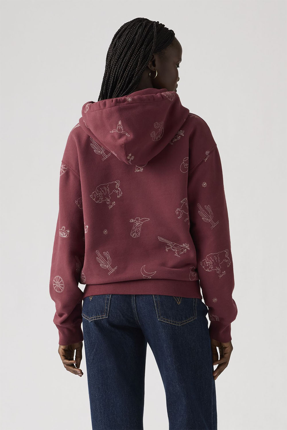 Levis - Graphic Heritage Hoodie - Chocolate Truffle - Back