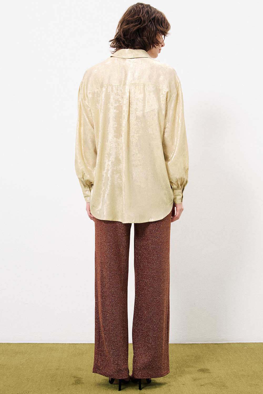 FRNCH - High Winter Woven Shirt - Champagne - Back