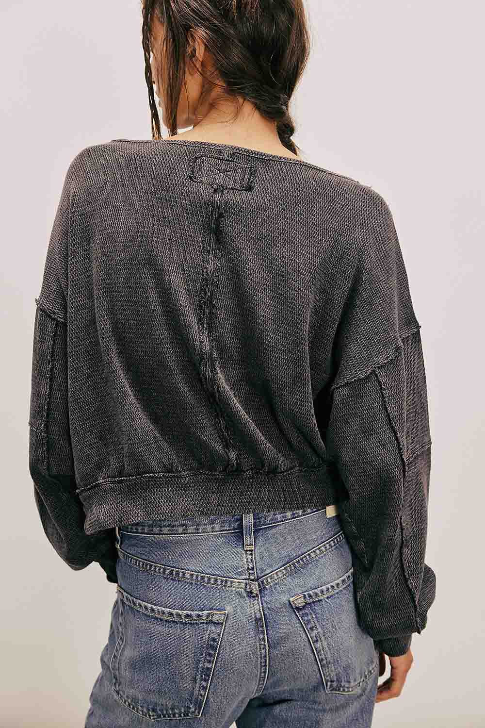 Free People - Ife Pullover - Black - Back