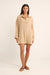 Rhythm - Sun Ray LS Shirt Dress - Sand