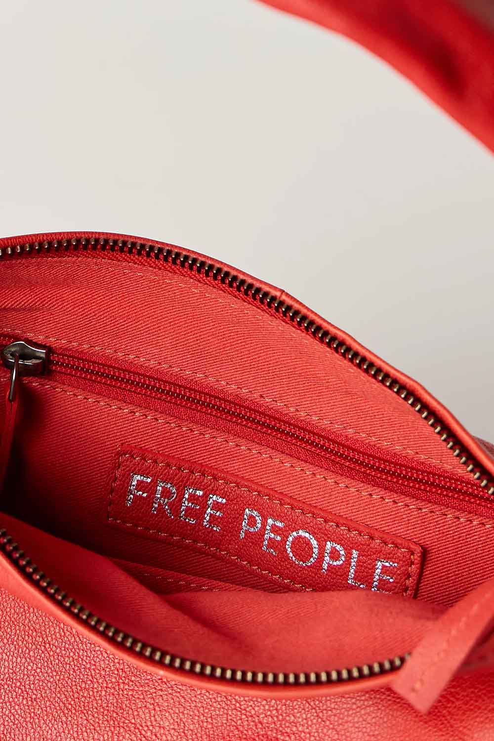 Free People Alexa Shoulder Bag in Salsa — Interior detail view