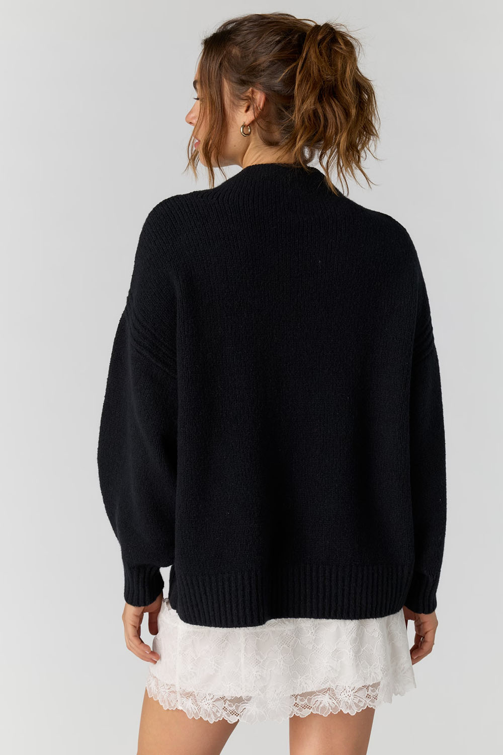 Free People Beaumont Tunic in Black — Back view