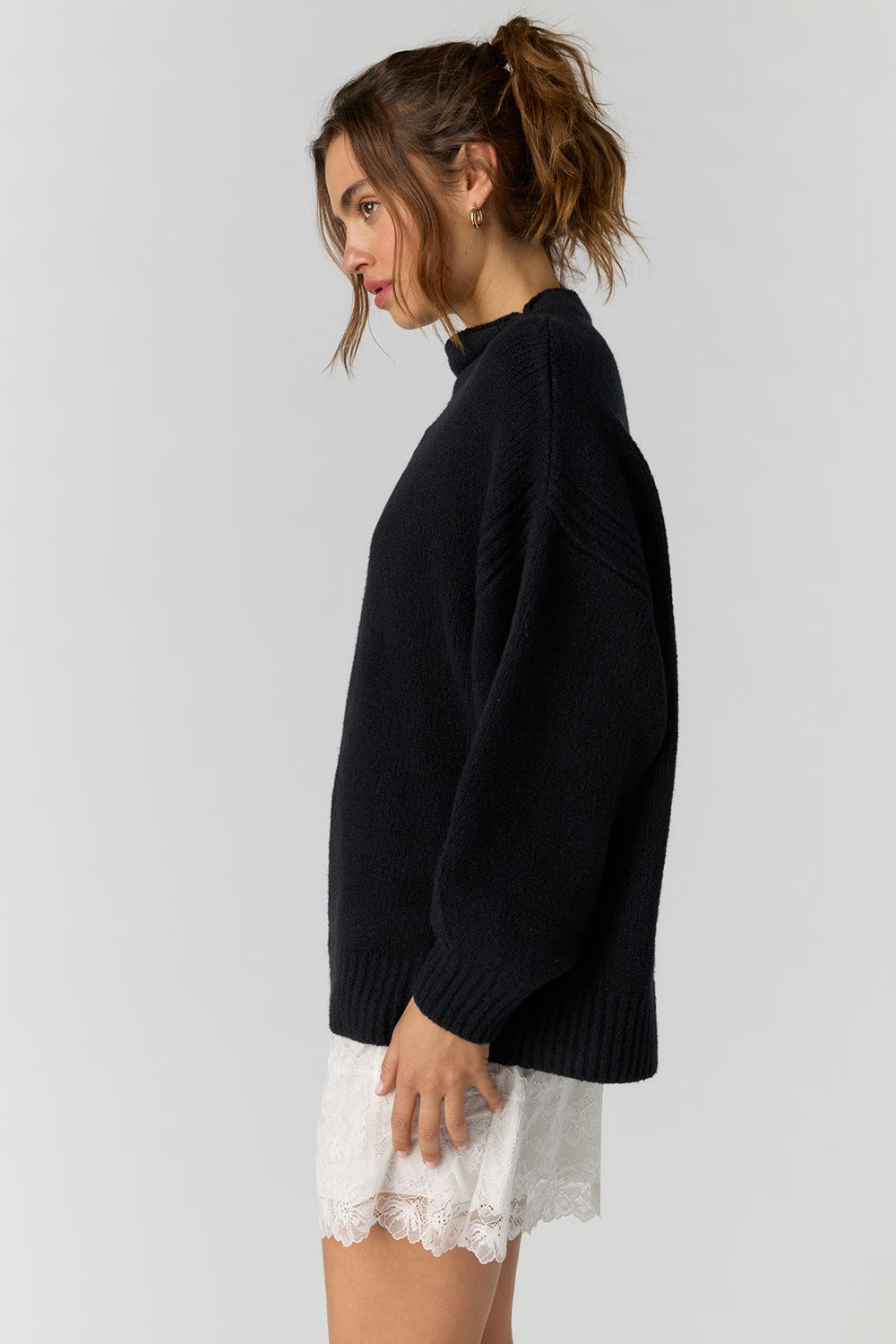 Free People Beaumont Tunic in Black — Side view
