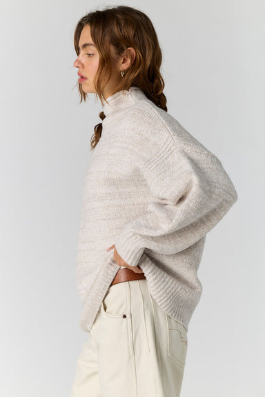 Free People Beaumont Tunic in Feather Grey Melange — Side view