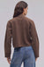Free People Celeste Quarter Zip in Teak — Back view