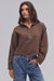 Free People Celeste Quarter Zip in Teak — Front view