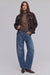 Free People Celeste Quarter Zip in Teak — Full-body view