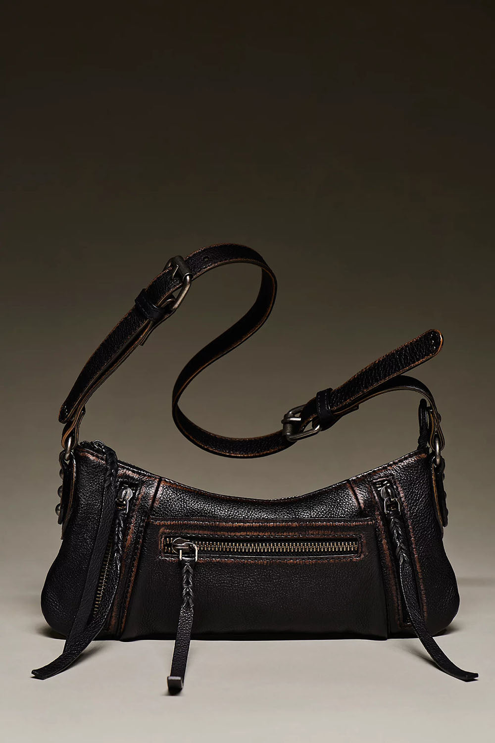 Free People Emerson Crossbody in Black — Back view