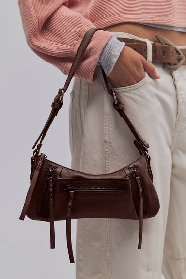 Free People Emerson Crossbody in Espresso — Model view