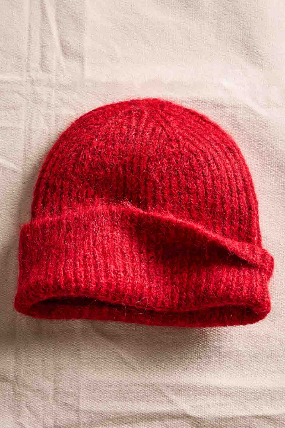 Free People Frostline Beanie in Red — Flat-lay view
