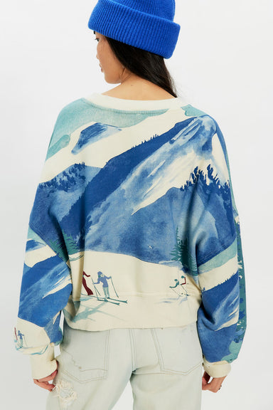Free People Gaia Sweatshirt in Ski Combo — Front detail view