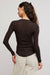Free People Going Places Cardi in Deep Fudge — Back view